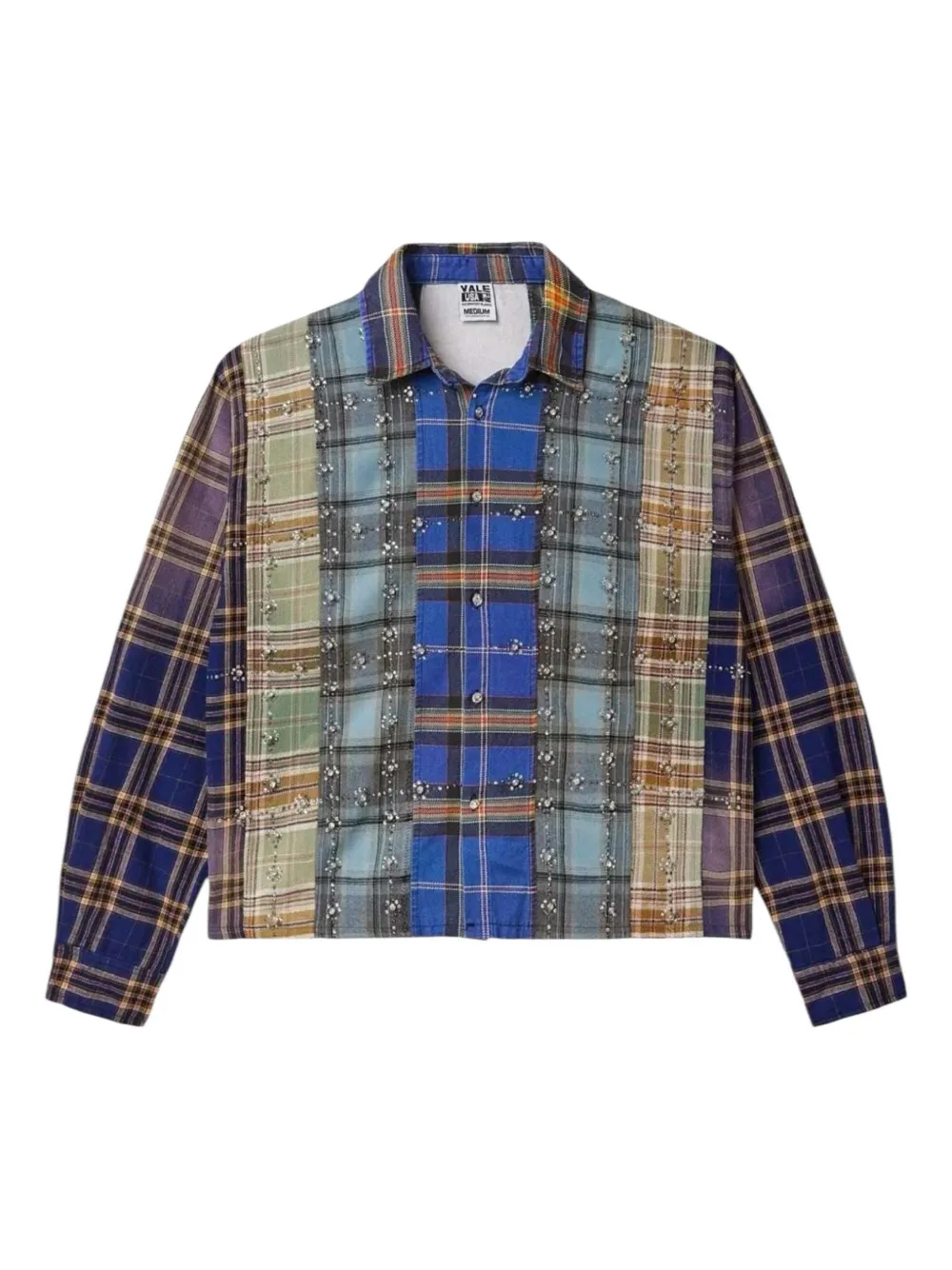 Vale Splash Zone flannel patchwork shirt - Blau