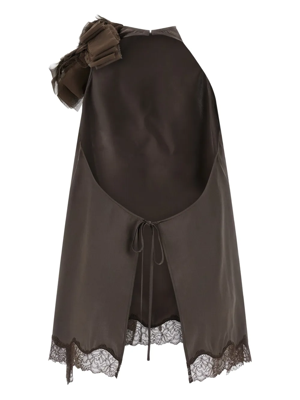 Magda Butrym Top met bloemenkant - Bruin