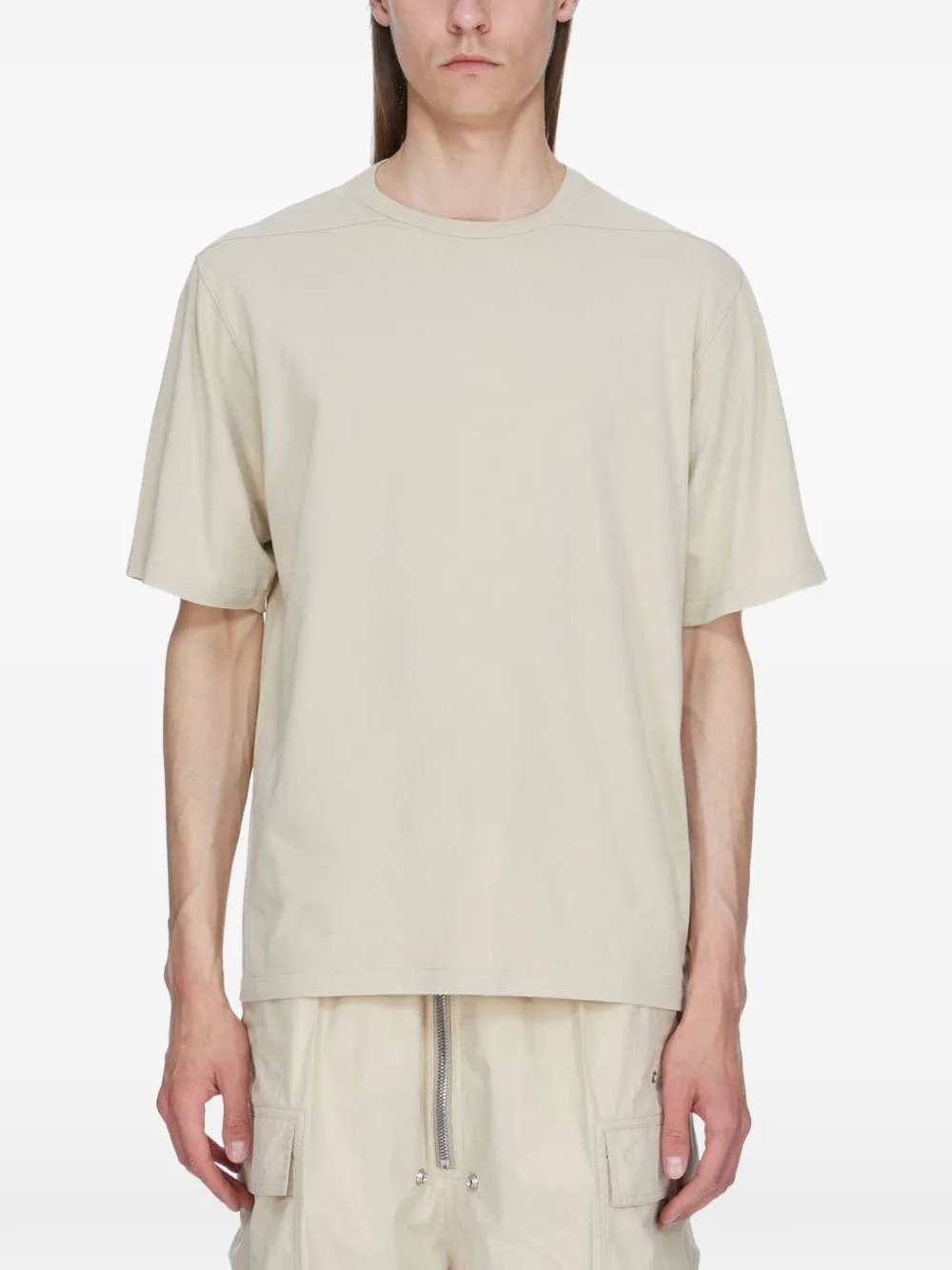Rick Owens 'Brad crewneck back stitching T-shirt - Toni neutri