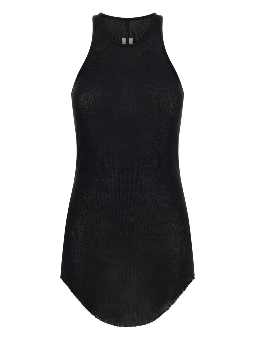 Rick Owens Basic Rib asymmetrical tank top - Nero