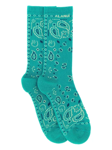 Alanui bandana ribbed socks