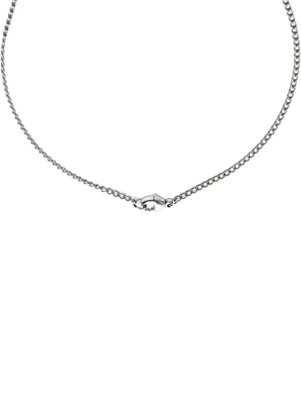 2000s Heart-Pendant Rhinestone Necklace