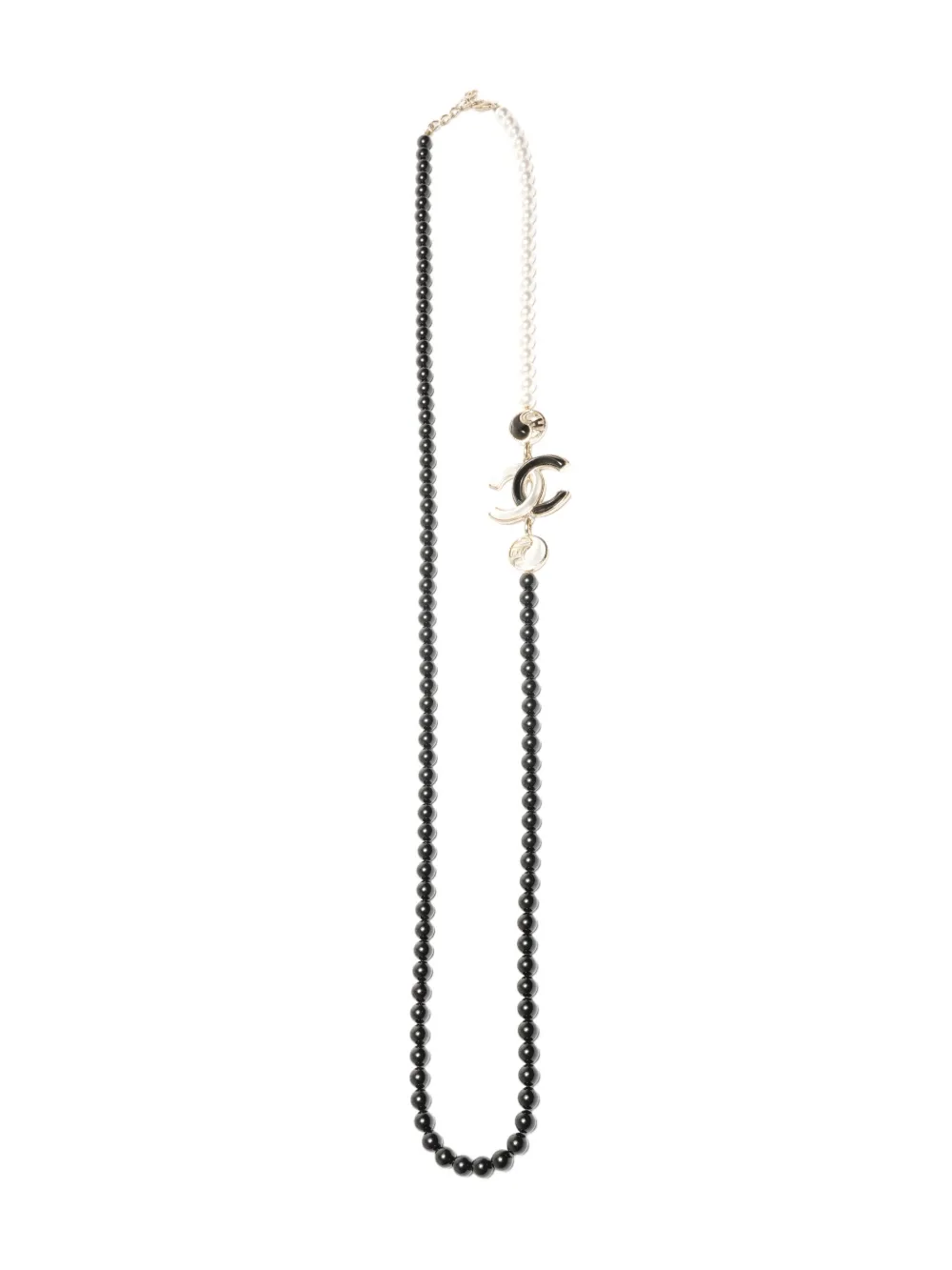CHANEL Pre-Owned CC-mark beaded necklace - Nero