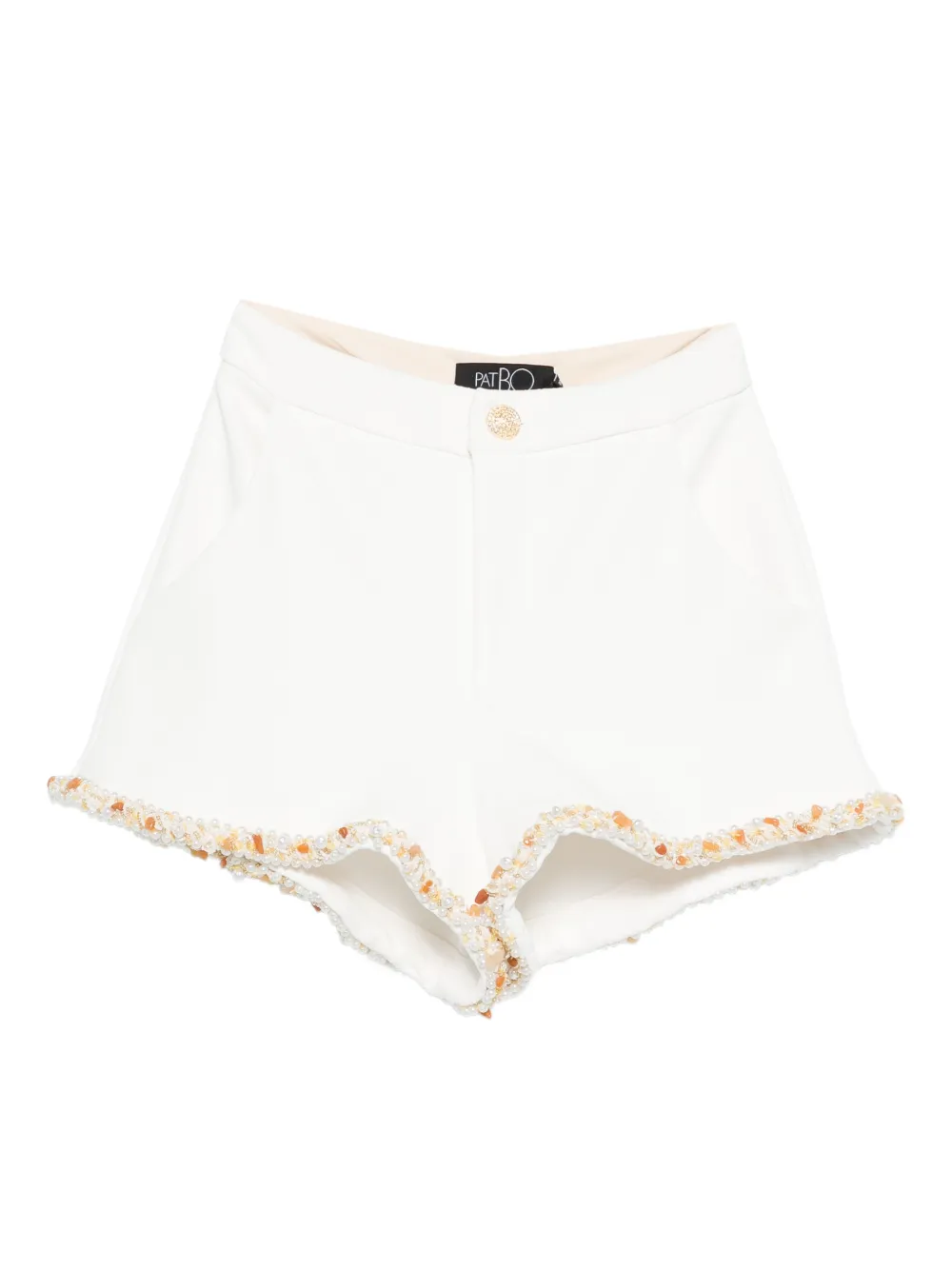PatBO embellished trim shorts - Bianco