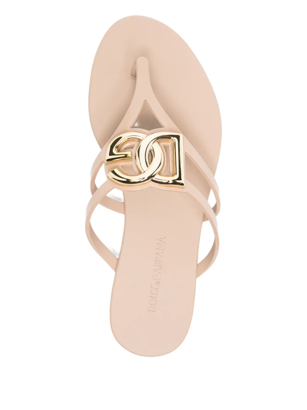 Dolce & Gabbana logo-embellishment slides Beige