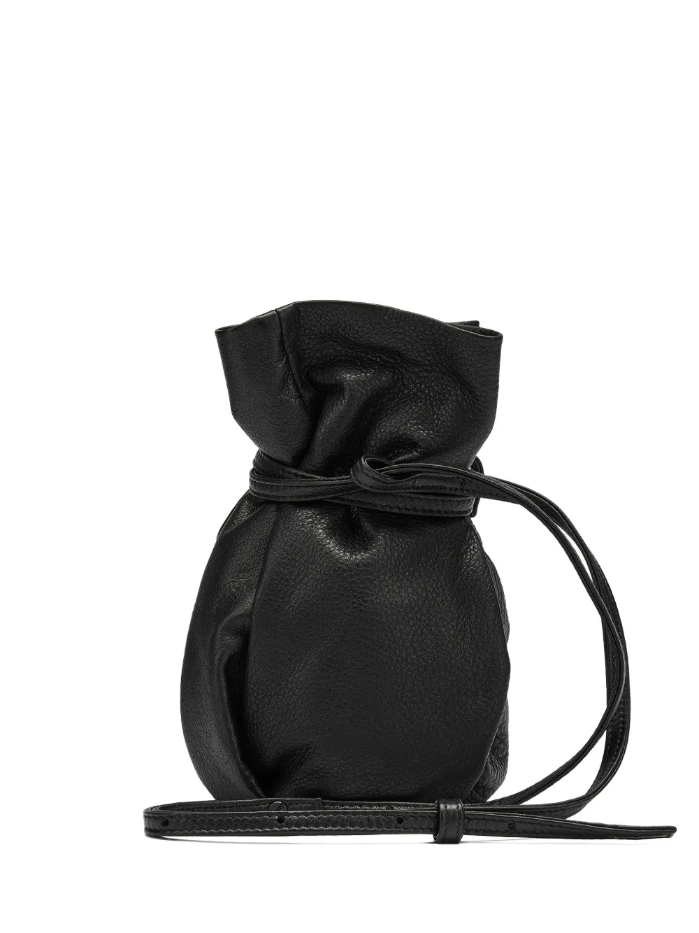 Y's zip-up leather clutch bag - Nero