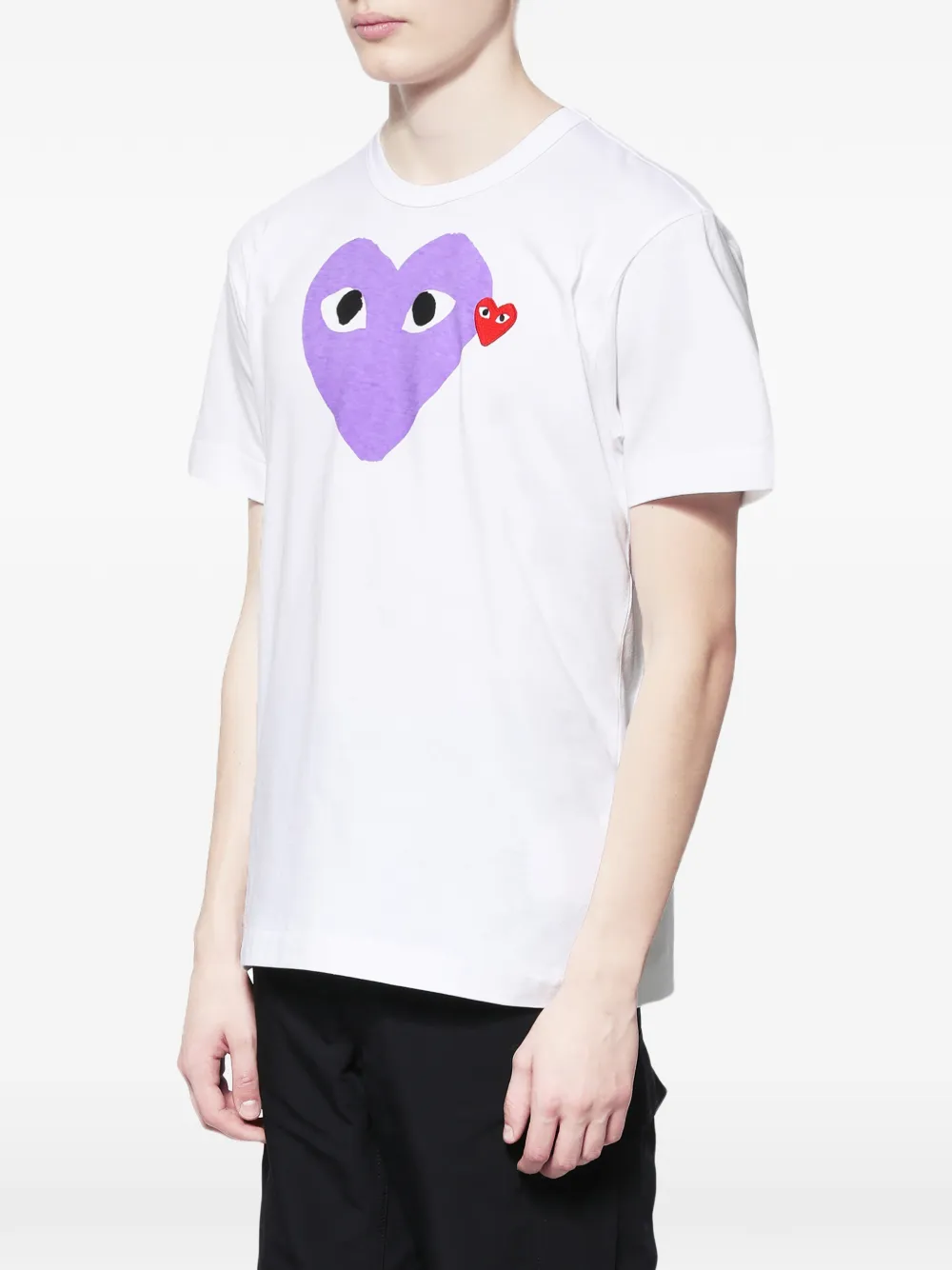 Comme Des Garçons Play T-shirt met hartprint Wit
