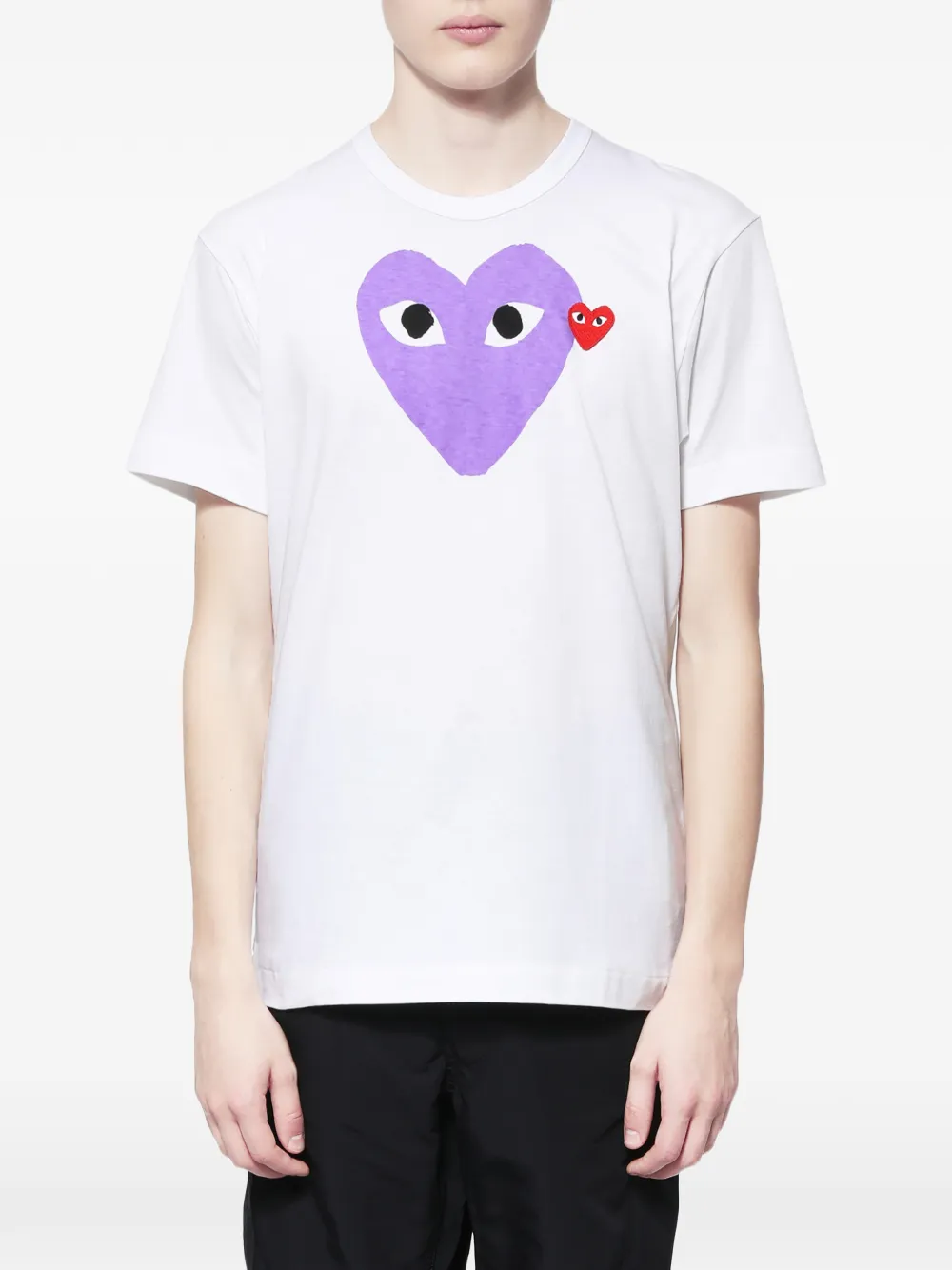Comme Des Garçons Play T-shirt met hartprint Wit