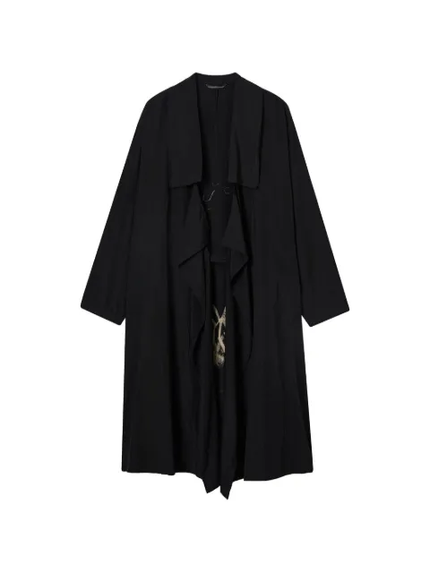 Y's printed-collar coat