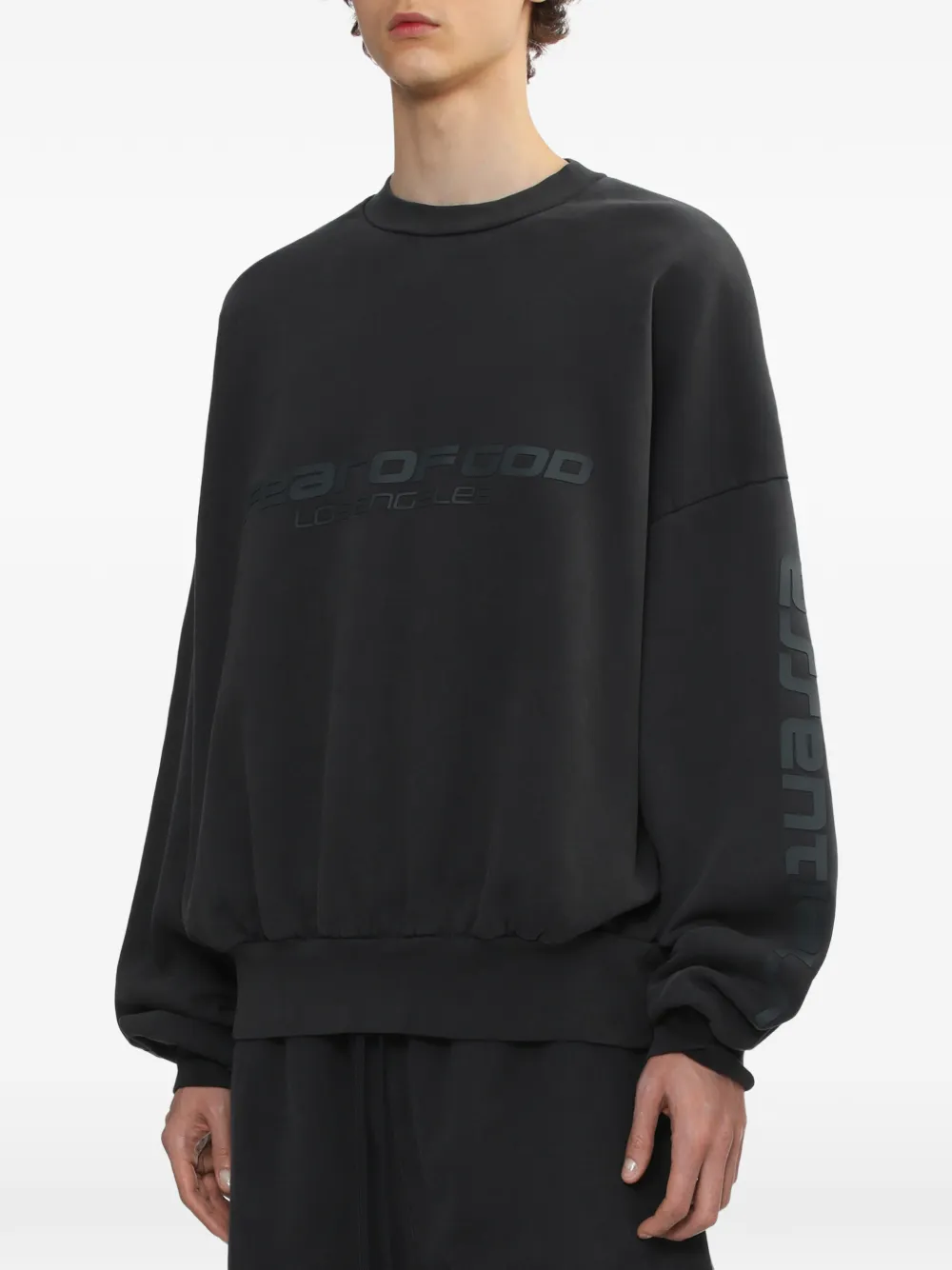 FEAR OF GOD ESSENTIALS Cropped sweater met logoprint Zwart