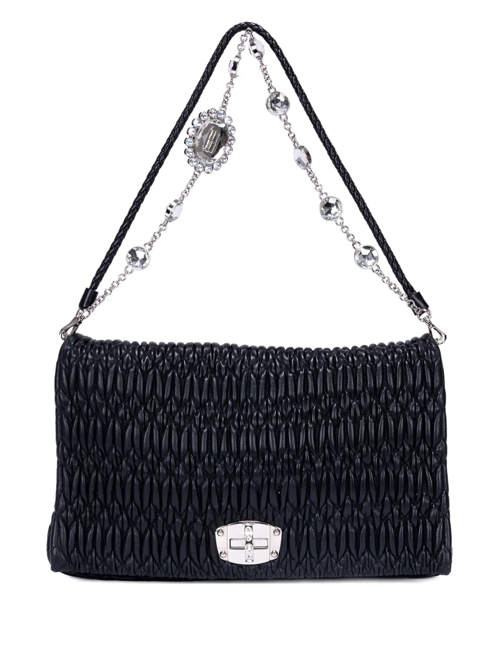 Miu Miu Pre-Owned Borsa a spalla con decorazione - Nero