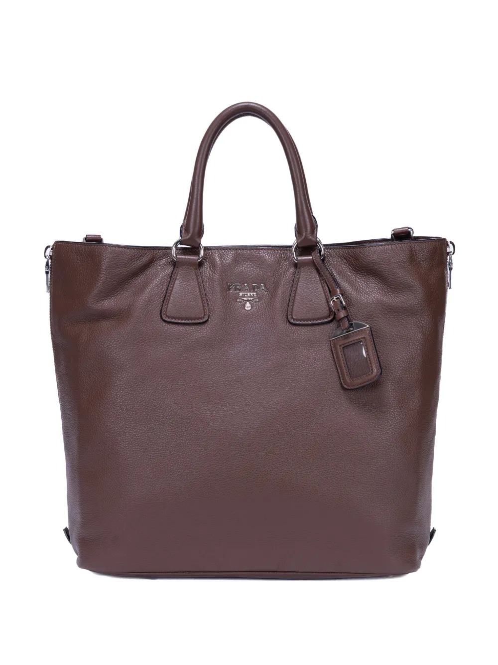 Prada Pre-Owned Borsa tote con zip - Marrone