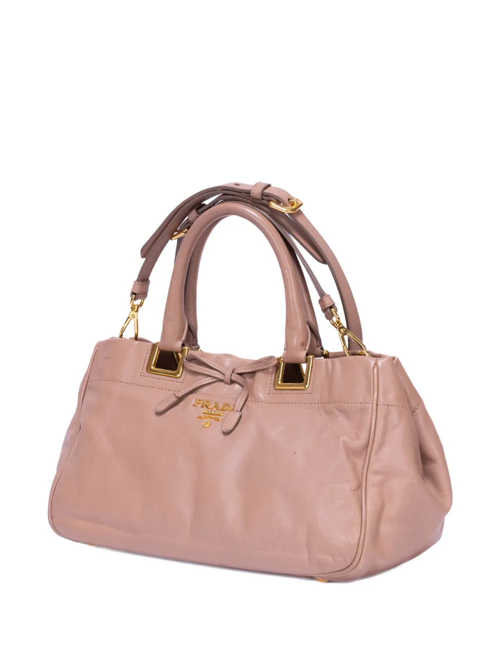  Prada Pre-owned Bow Detail Leather Handbag - Pink 