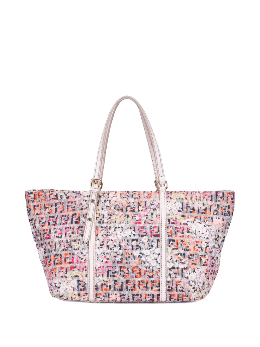 Fendi Pre-Owned Shopper met zucchino patroon Beige