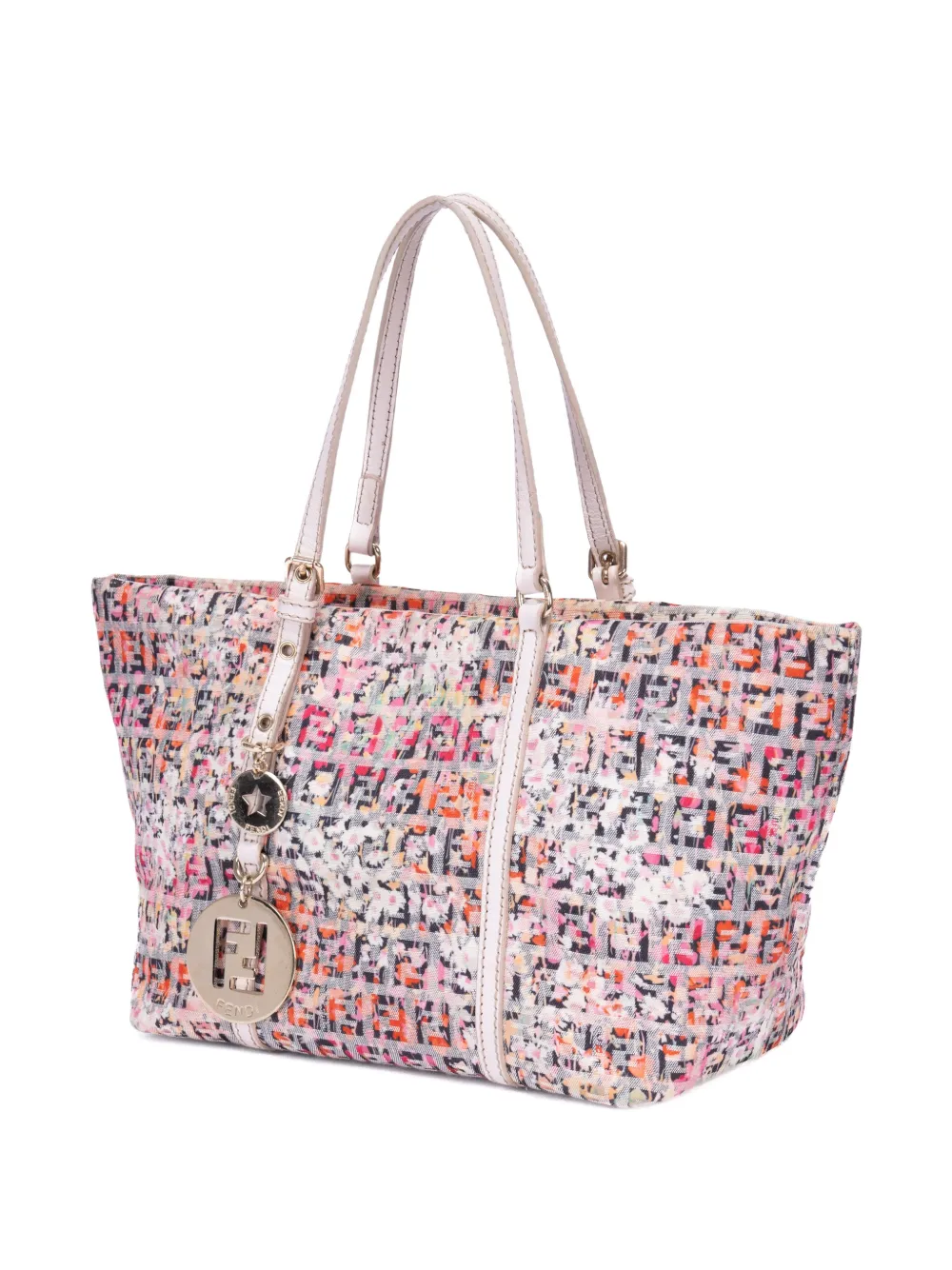 Fendi Pre-Owned Shopper met zucchino patroon Beige
