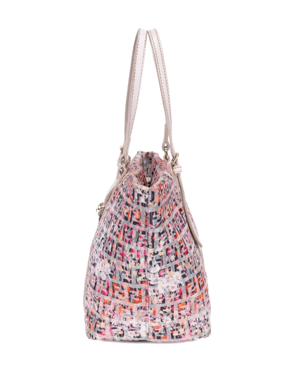 Fendi Pre-Owned Shopper met zucchino patroon Beige