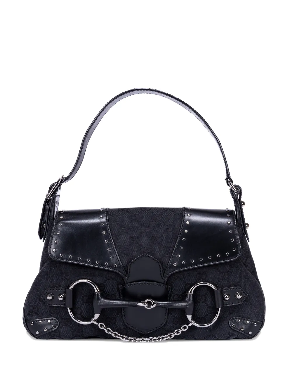 Gucci Pre-Owned Borsa tote con morsetto - Nero