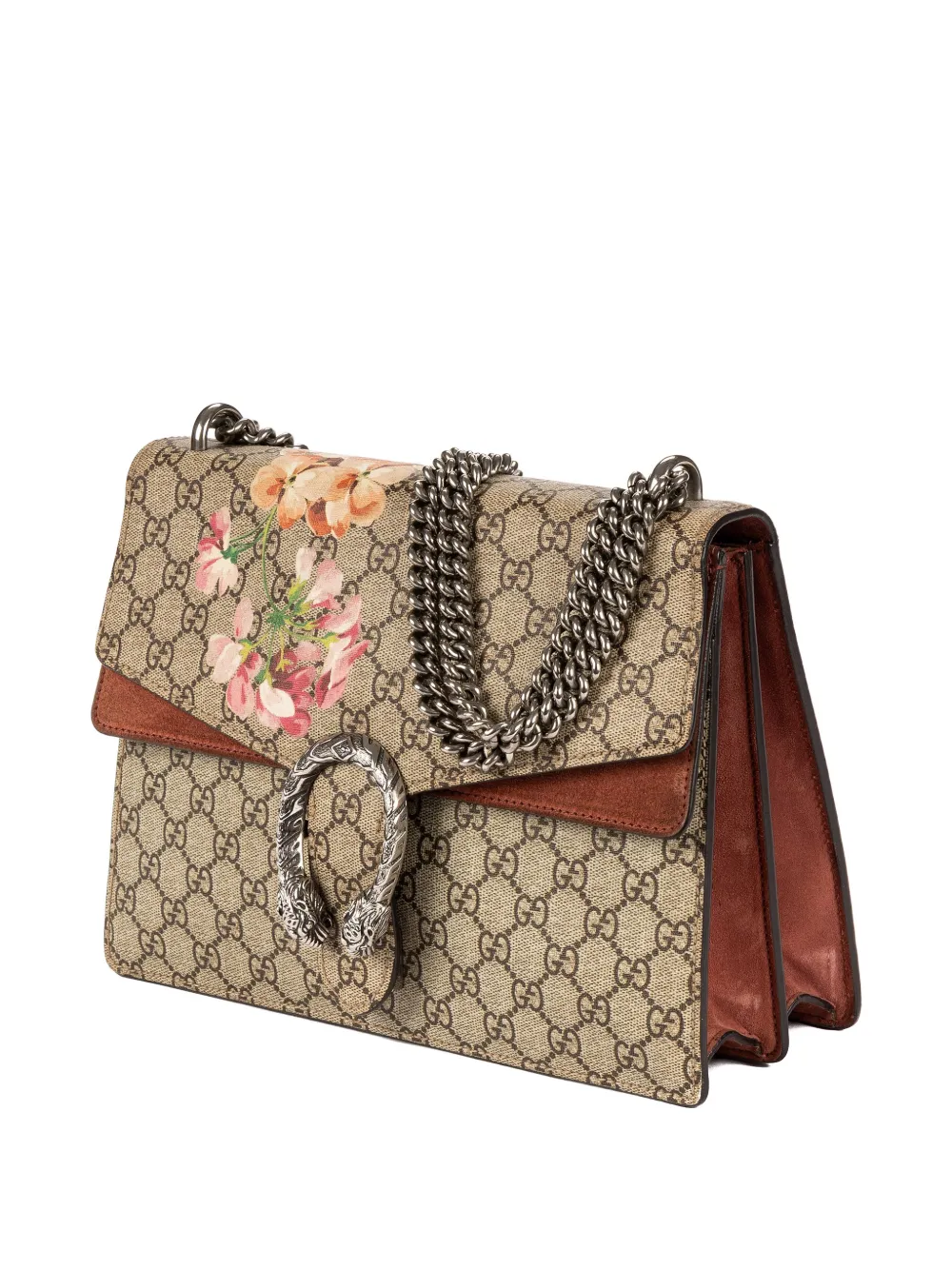 Floral-Print Chain Shoulder Bag