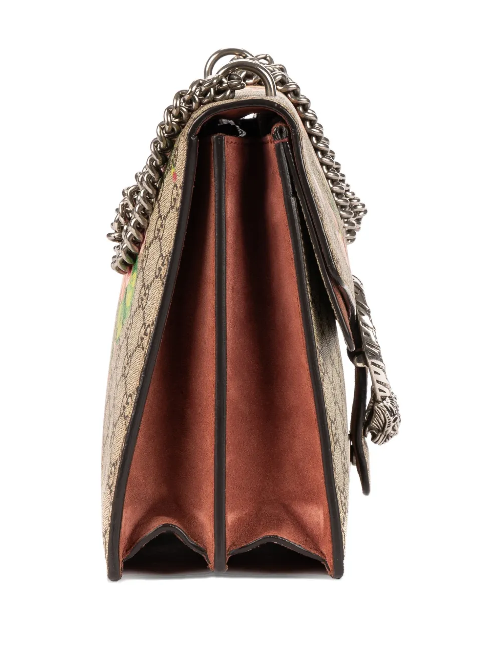Floral-Print Chain Shoulder Bag