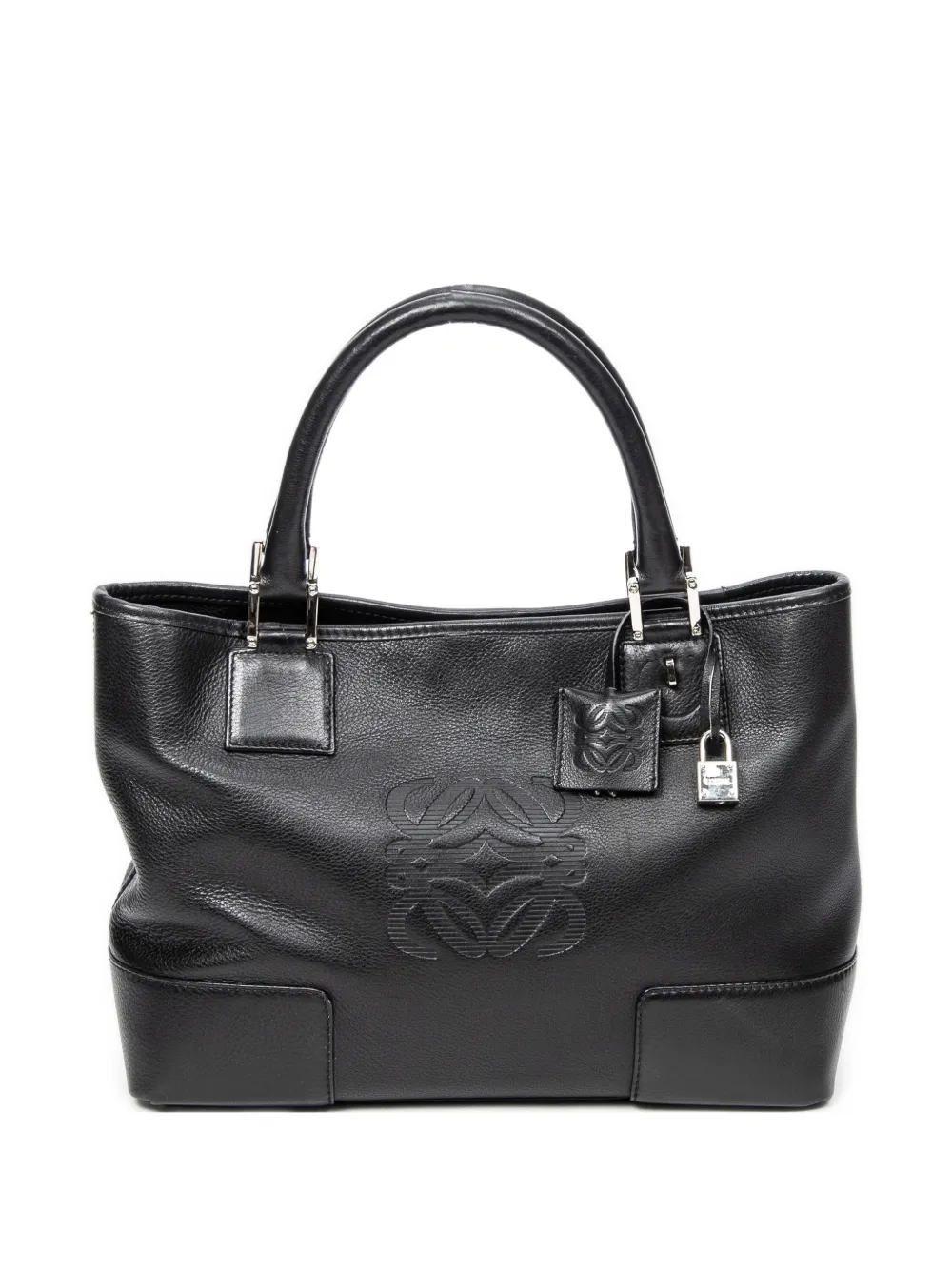 Loewe Pre-Owned Borsa tote con logo goffrato - Nero
