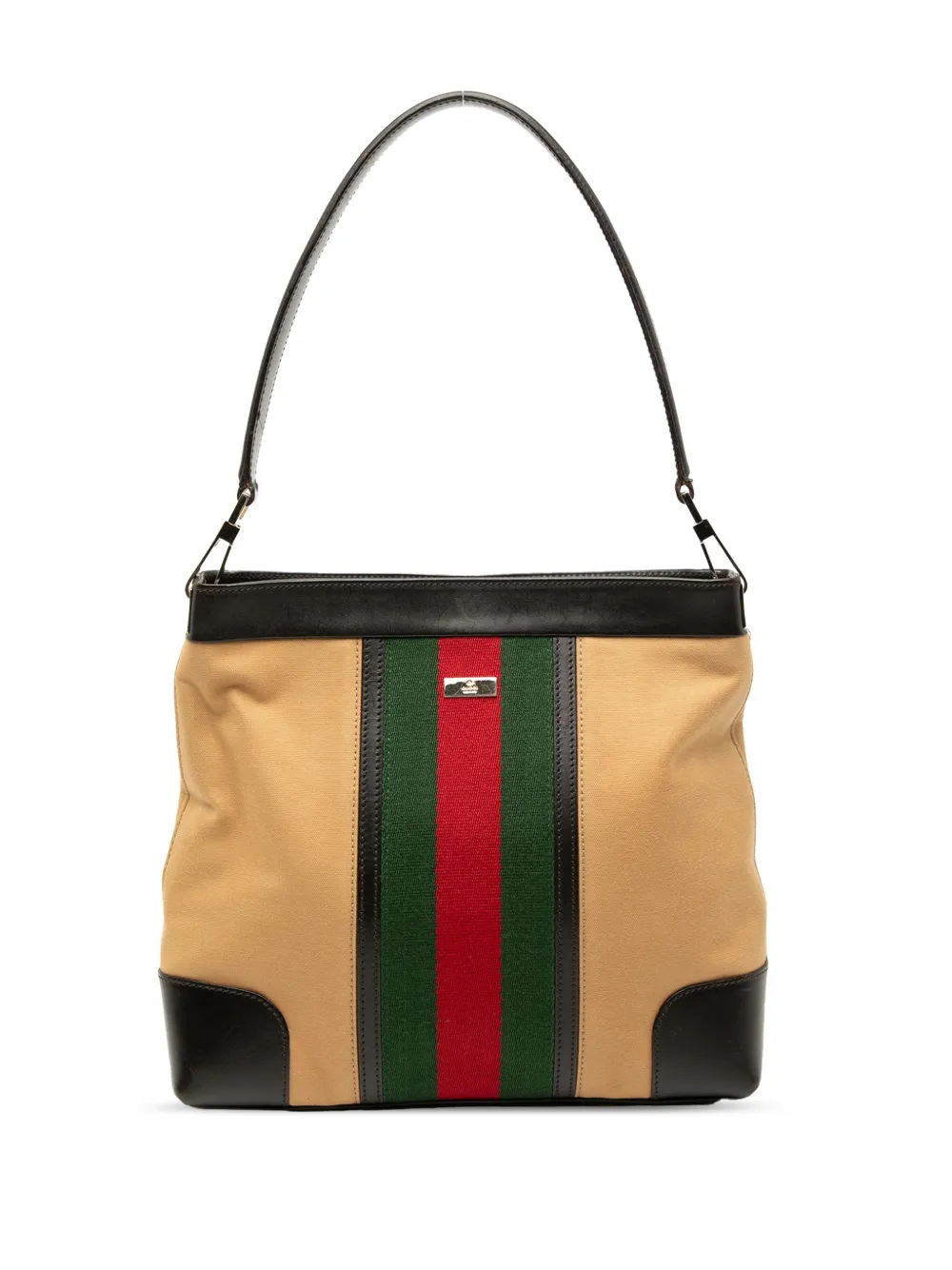 Gucci Pre-Owned 2000-2015 Canvas Web shoulder bag - Marrone