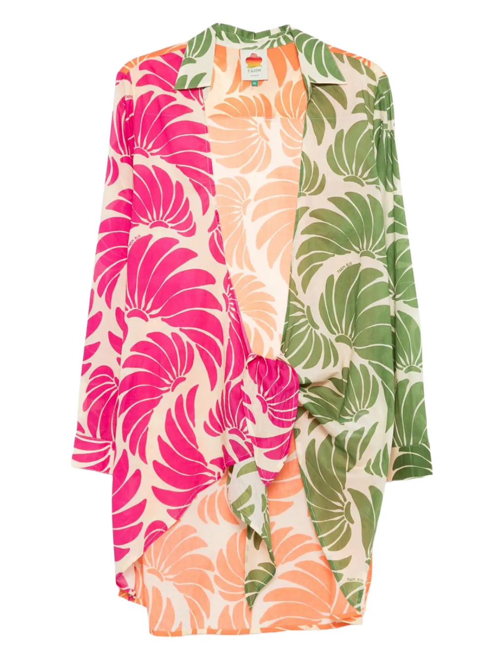 FARM Rio floral tie front dress - Toni neutri