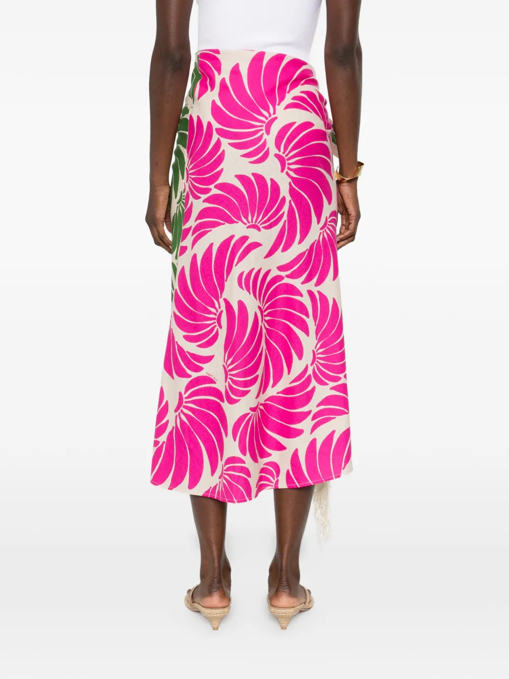 FARM Rio Banana Wings midi-rok Groen
