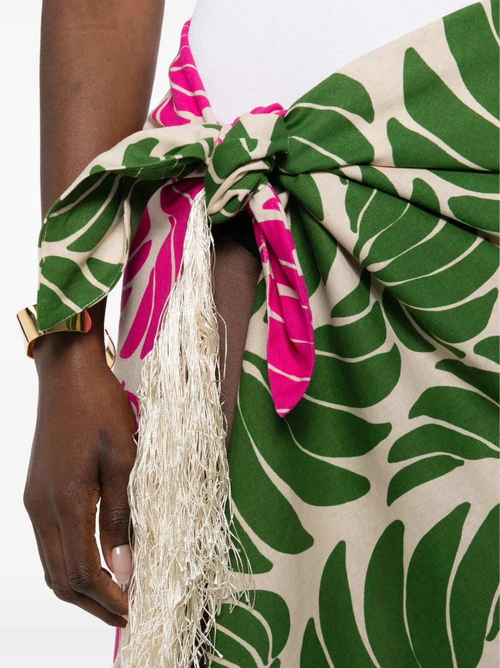 FARM Rio Banana Wings midi-rok Groen