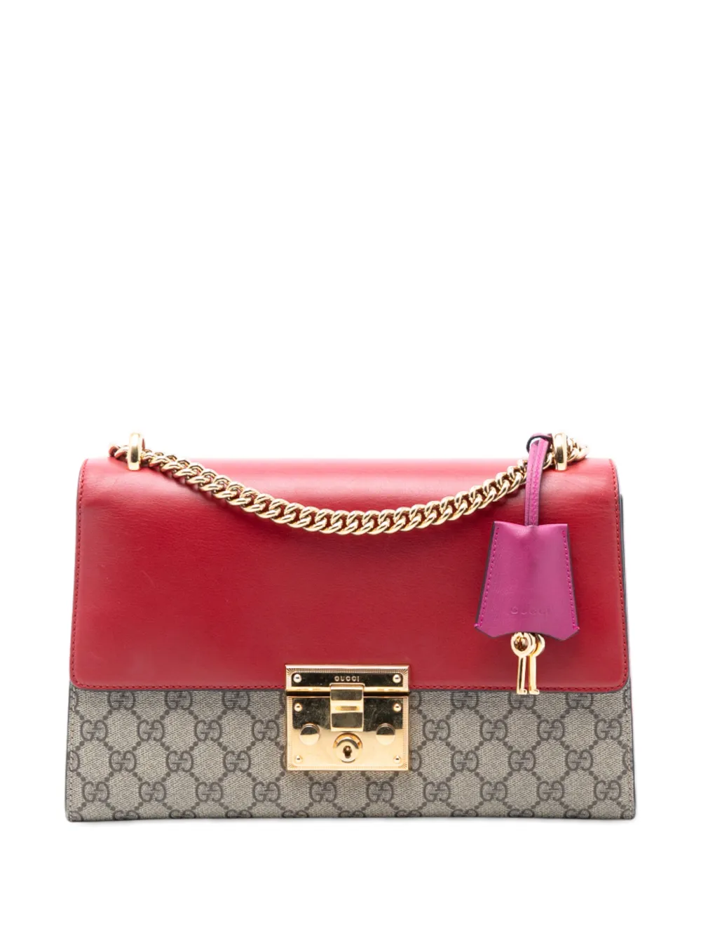 Gucci Pre-Owned 2016-2025 Medium GG Supreme Padlock shoulder bag - Marrone