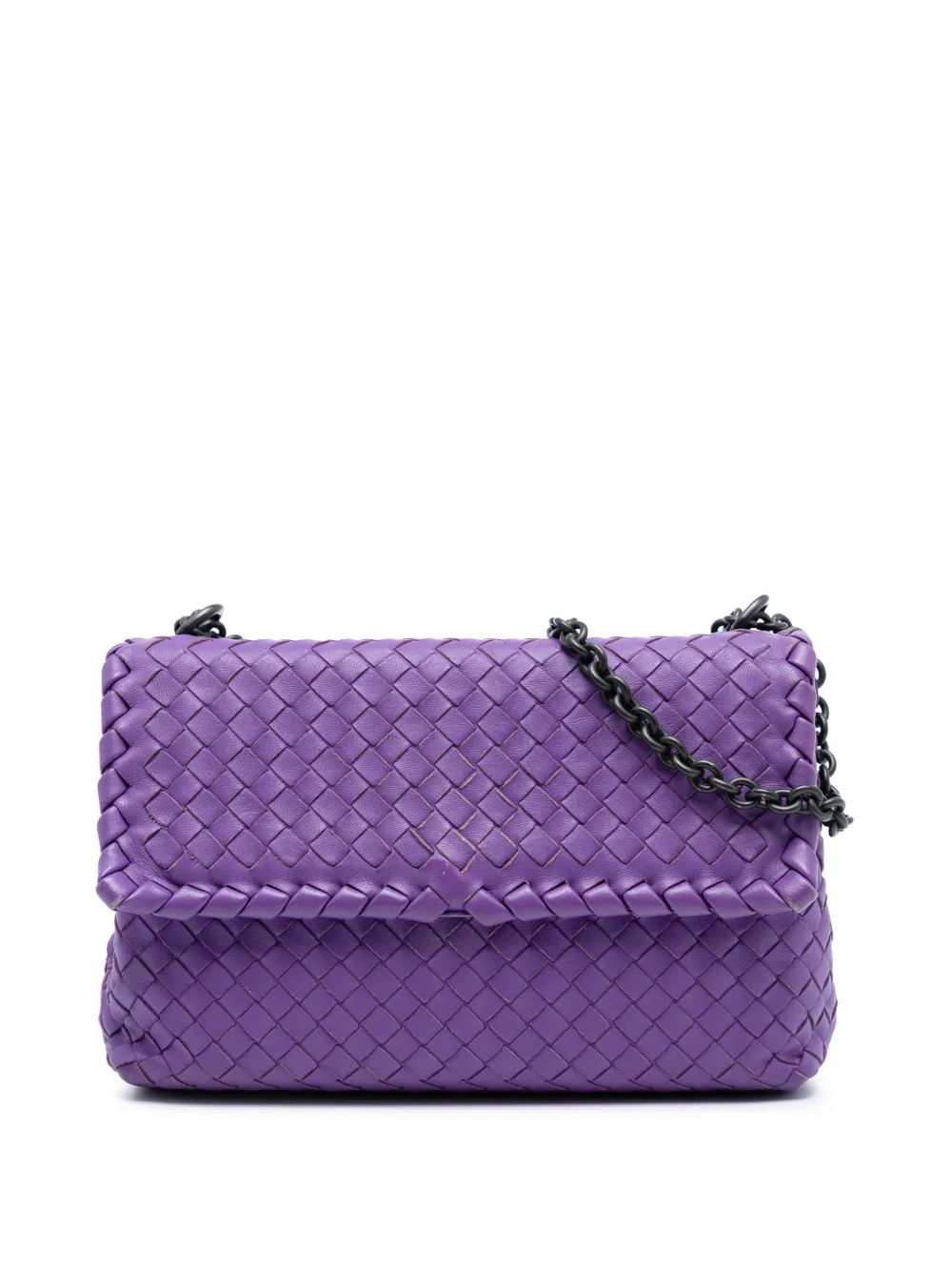 Bottega Veneta Pre-Owned 2012-2025 Medium Nappa Intrecciato Olimpia shoulder bag - Viola