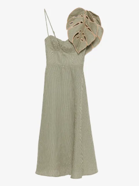 FARM Rio vestido midi con detalle de hoja