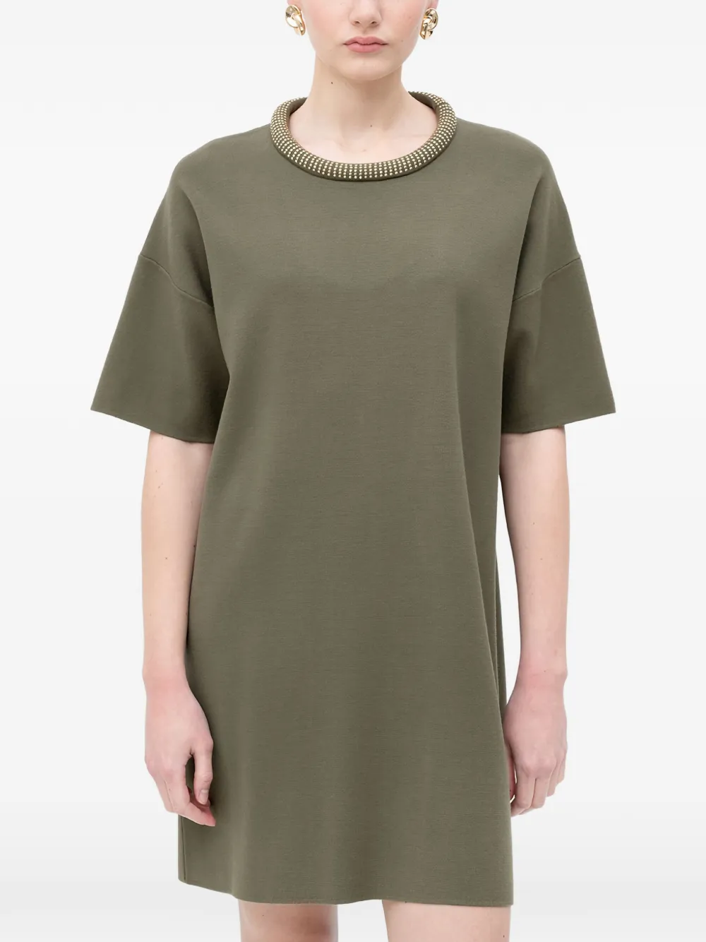 LIU JO drop-shoulder dress - Verde