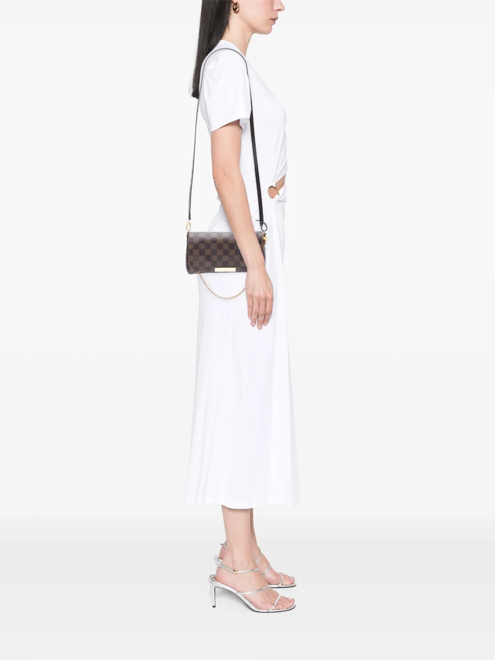 Louis Vuitton Pre-Owned 2016 Damier Ebene Favorite PM satchel - Marrone