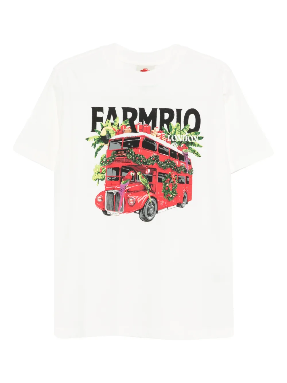 FARM Rio bus-graphic T-shirt - Bianco