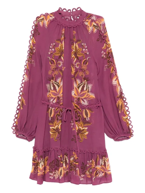FARM Rio ruffled floral mini dress