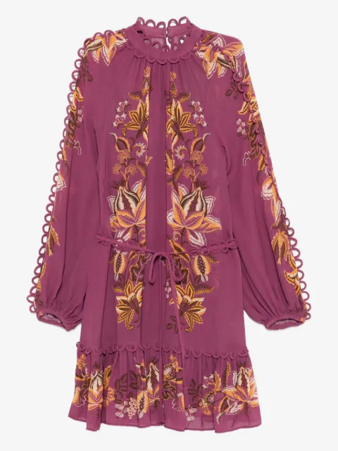 FARM Rio ruffled floral mini dress