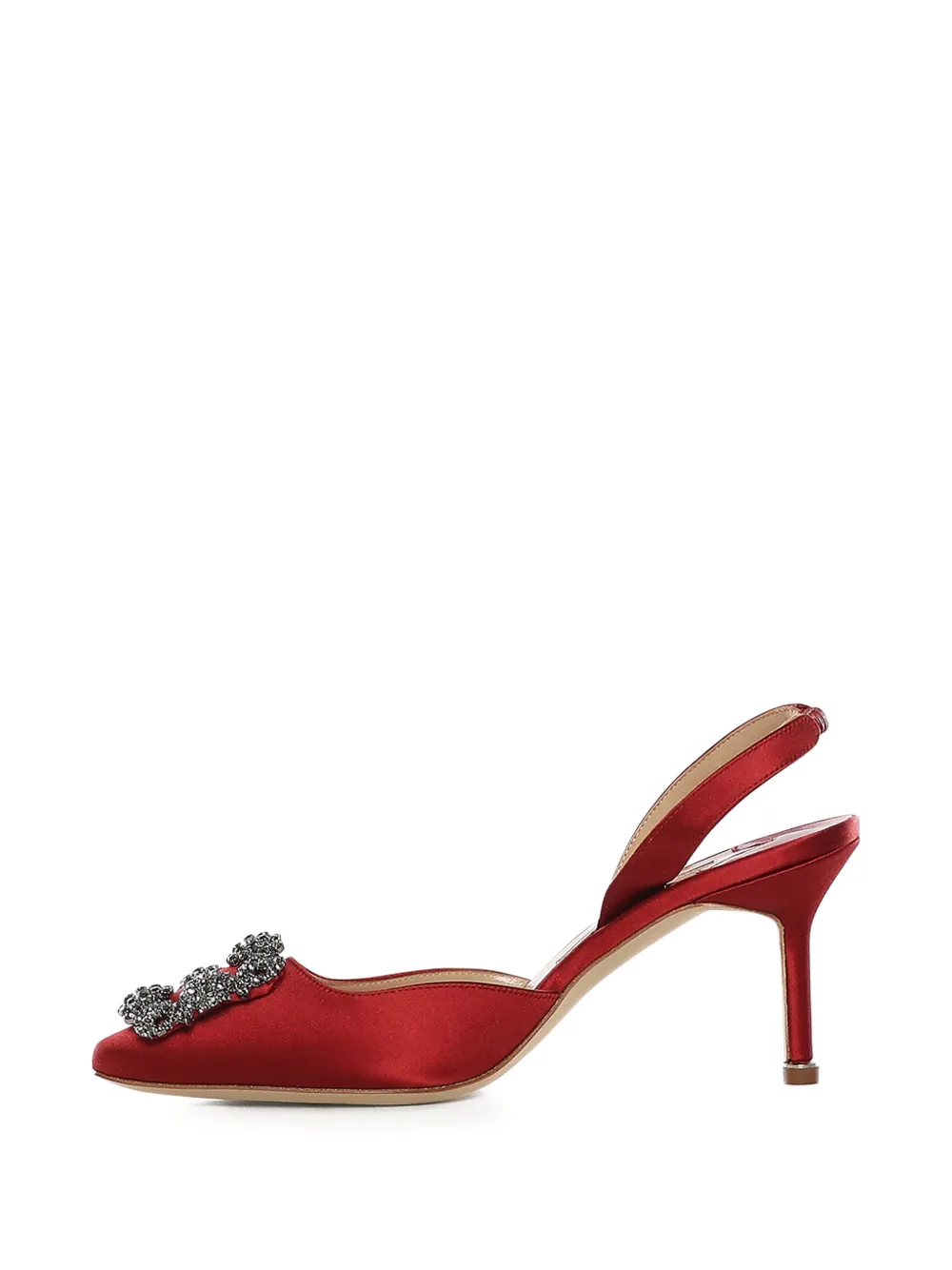 Manolo Blahnik Pumps met verfraaide hak Rood