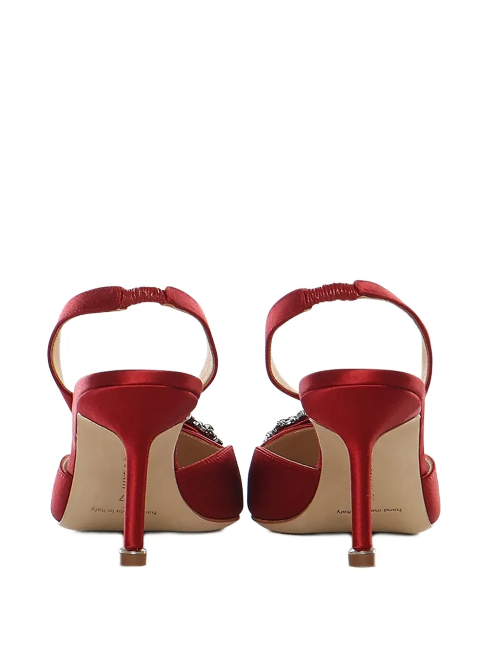 Manolo Blahnik Pumps met verfraaide hak Rood