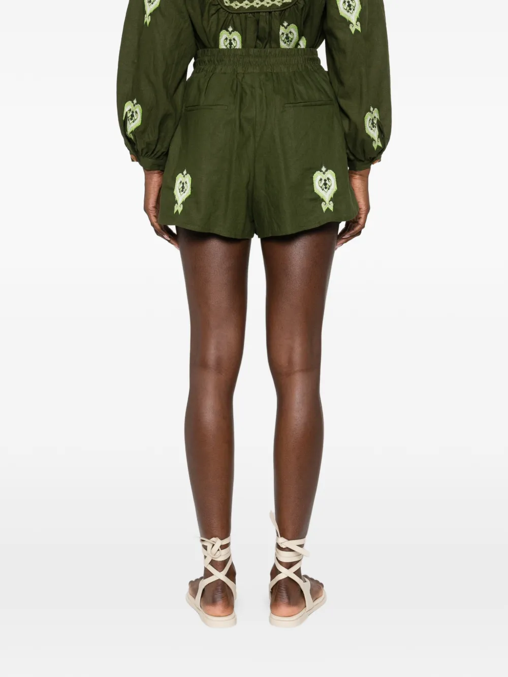 FARM Rio Shorts met trekkoord Groen