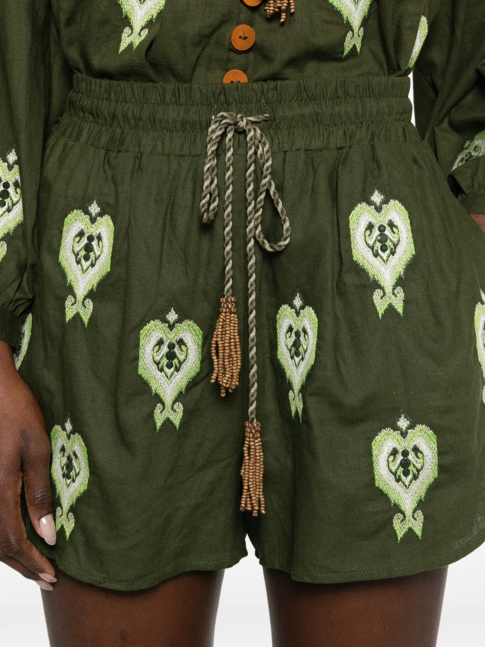 FARM Rio Shorts met trekkoord Groen