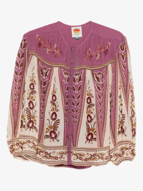 FARM Rio floral embroidered shirt
