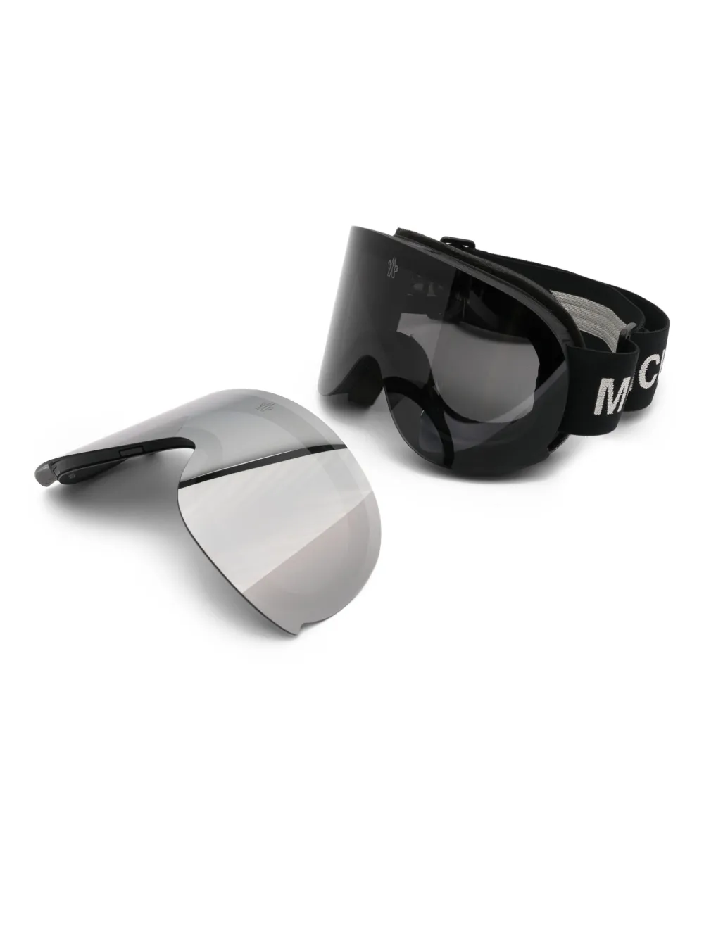 Moncler Grenoble logo-detail ski goggles - Zwart