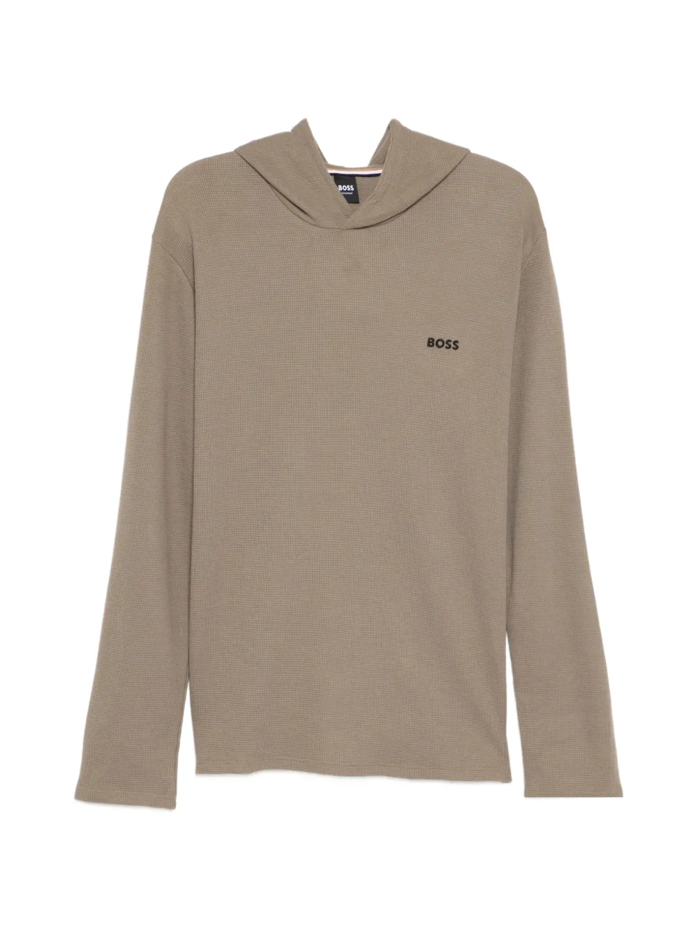 BOSS Hoodie mit Logo-Stickerei - Nude