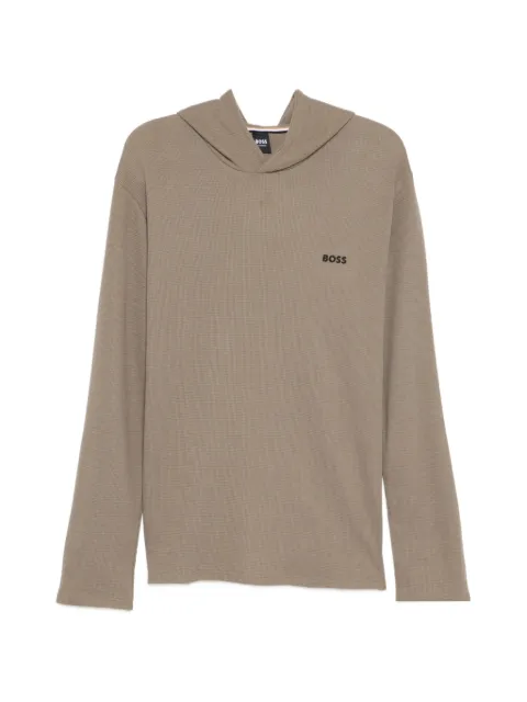 BOSS logo-embroidered hoodie