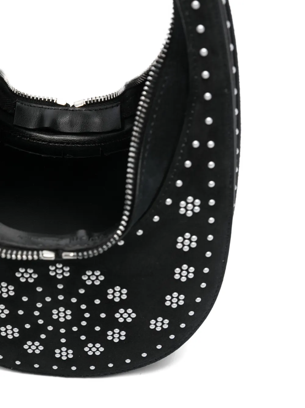 Coperni Swipe mini-shopper met bloemenstuds Zwart