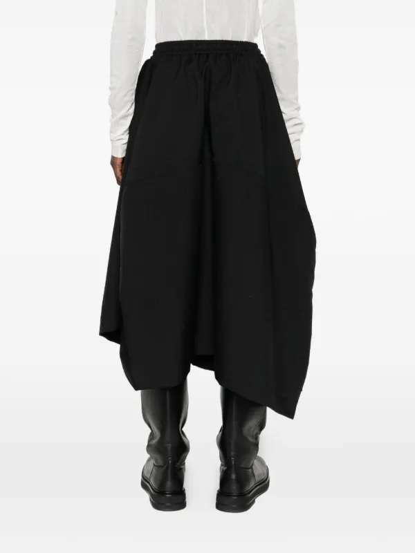 Y-3 asymmetric-hem Midi Skirt | Black | FARFETCH
