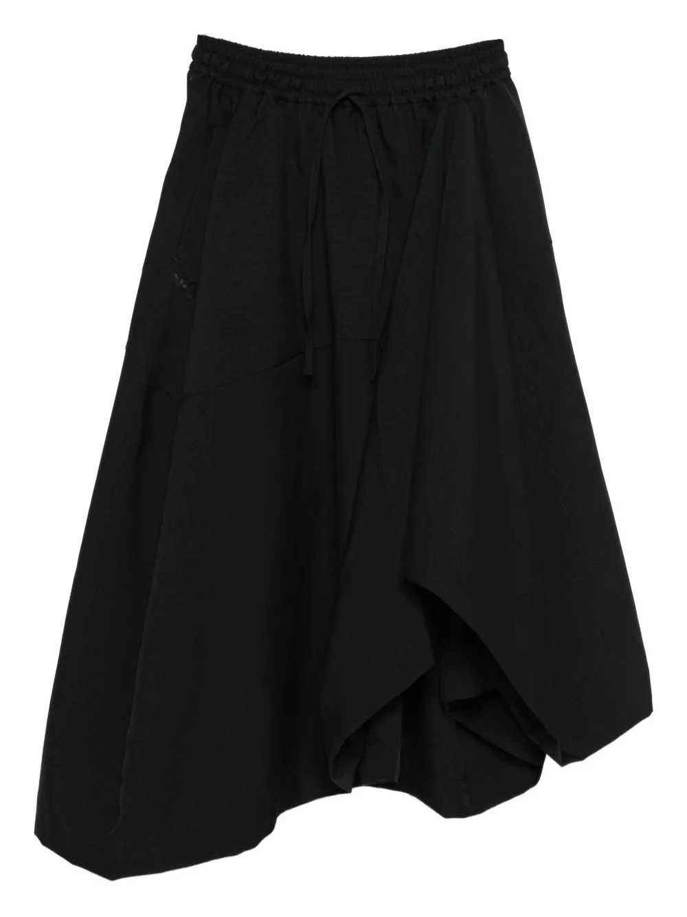 Y-3 asymmetric-hem midi skirt - Nero