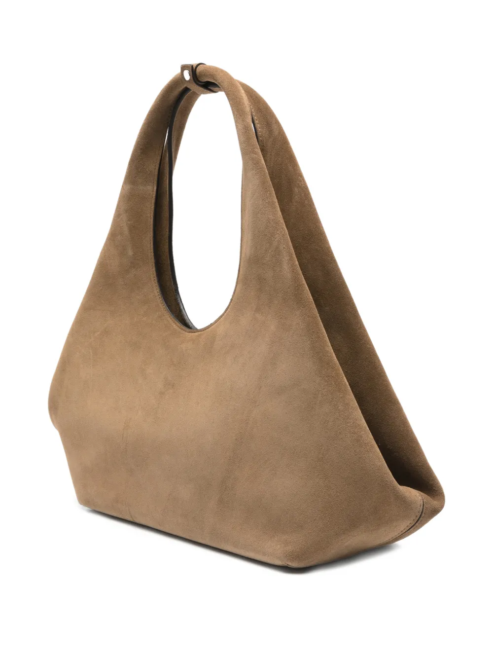 suede top-handle tote bag