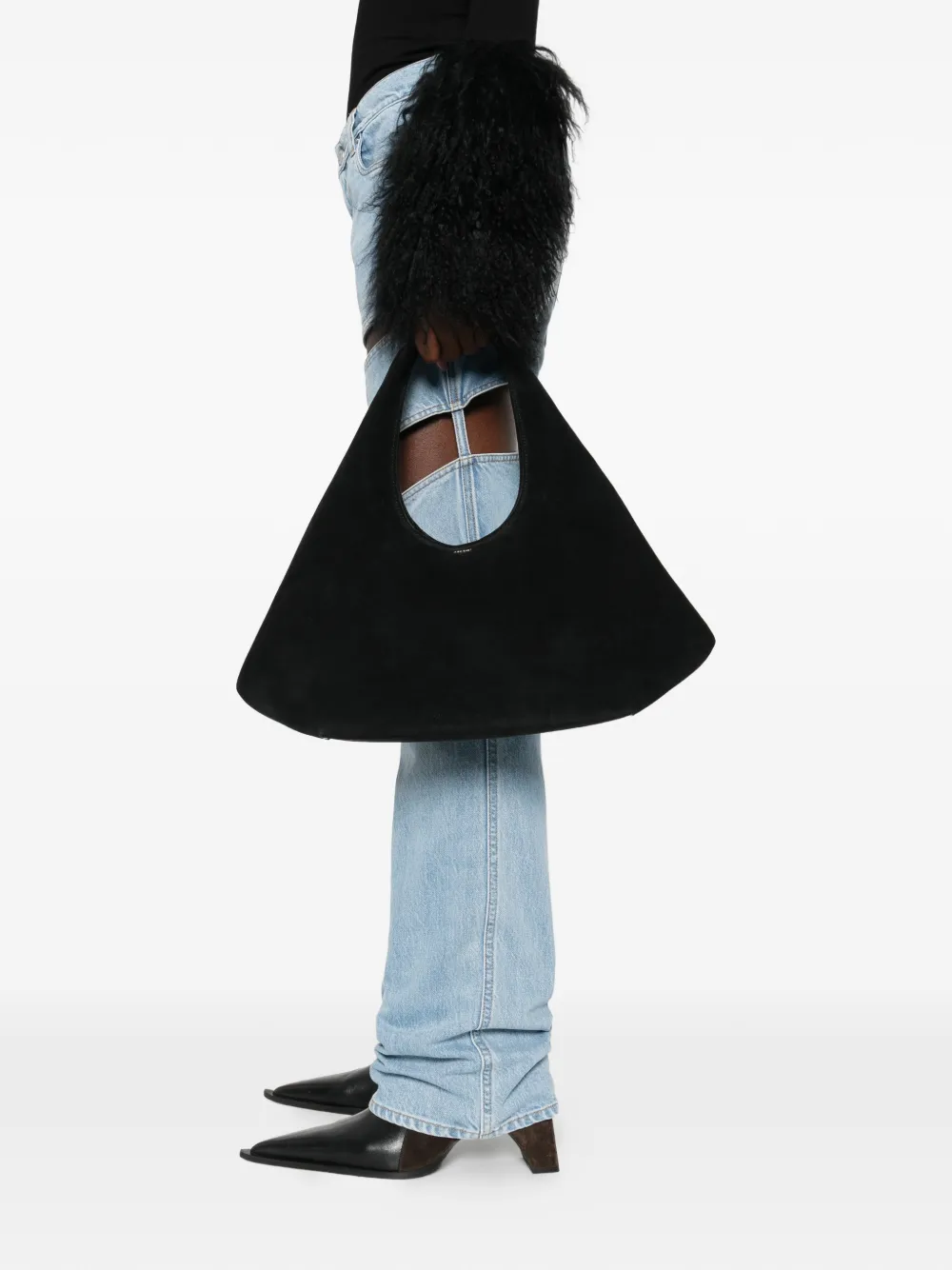 Coperni suede tote bag - Zwart