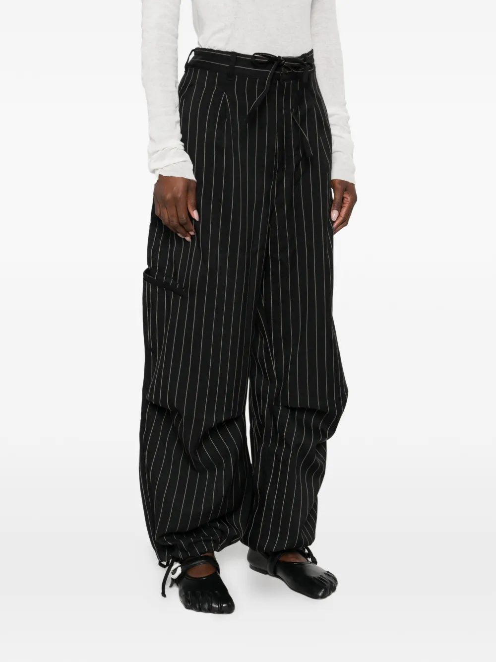  Y-3 Stripe-pattern Trousers - Black 